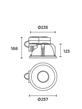 Hambo R empotrable de techo Ø257 mm.blanco